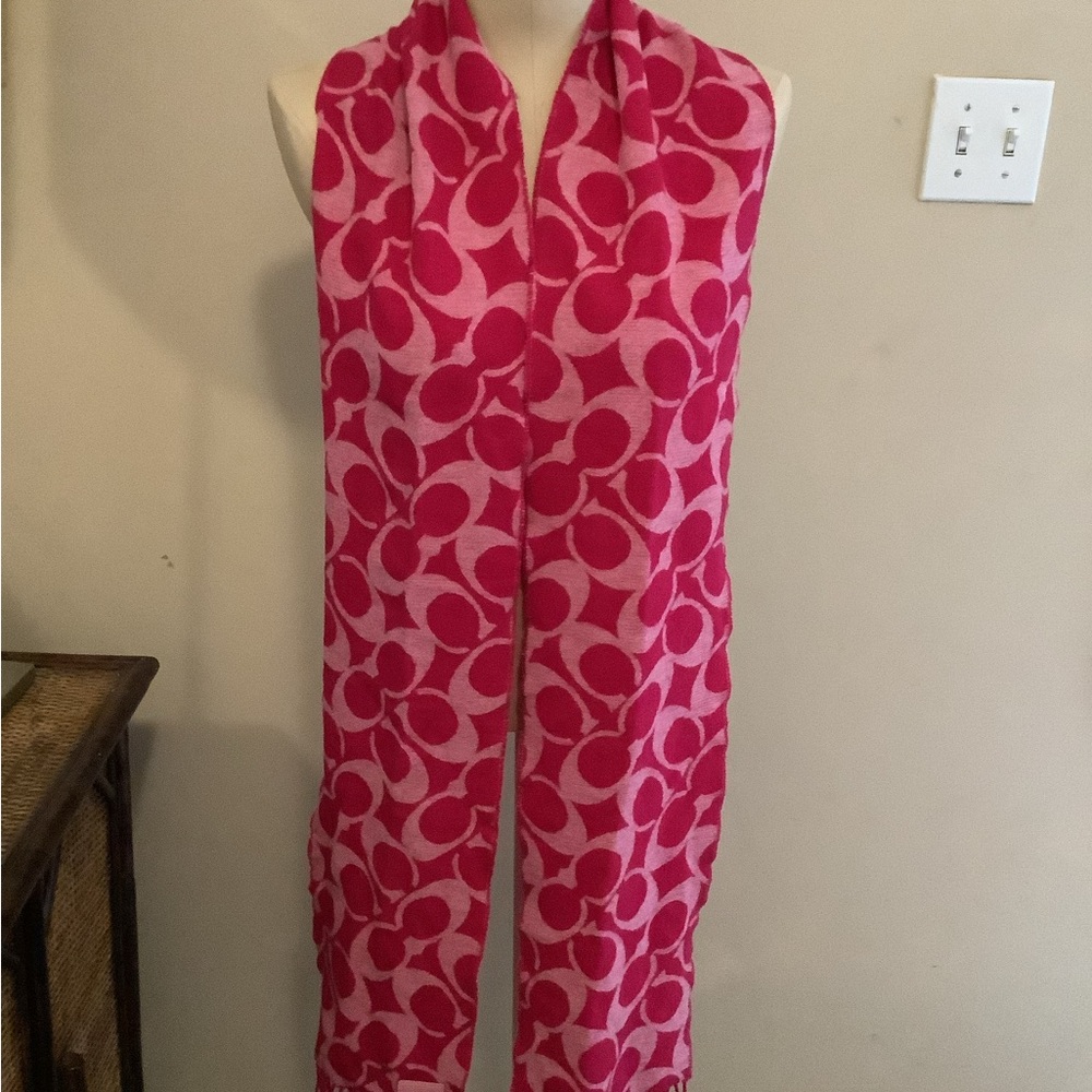 Coach Signature C logo scarf